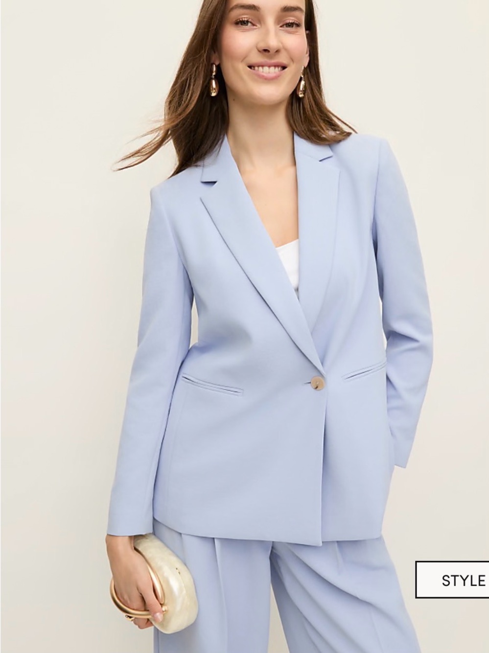 Ann Taylor Blue Hydrangea Blazer